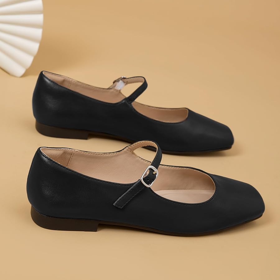 Amazon.com | WONDERWAY Women Mary Jane Shoes,Ballet Flats for