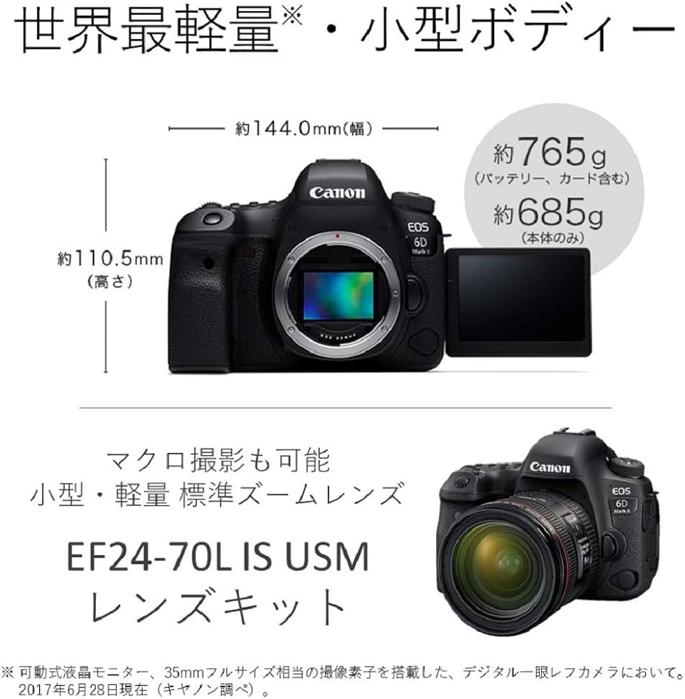 Amazon | Canon デジタル一眼レフカメラ EOS 6D Mark II EF24-70 F4L