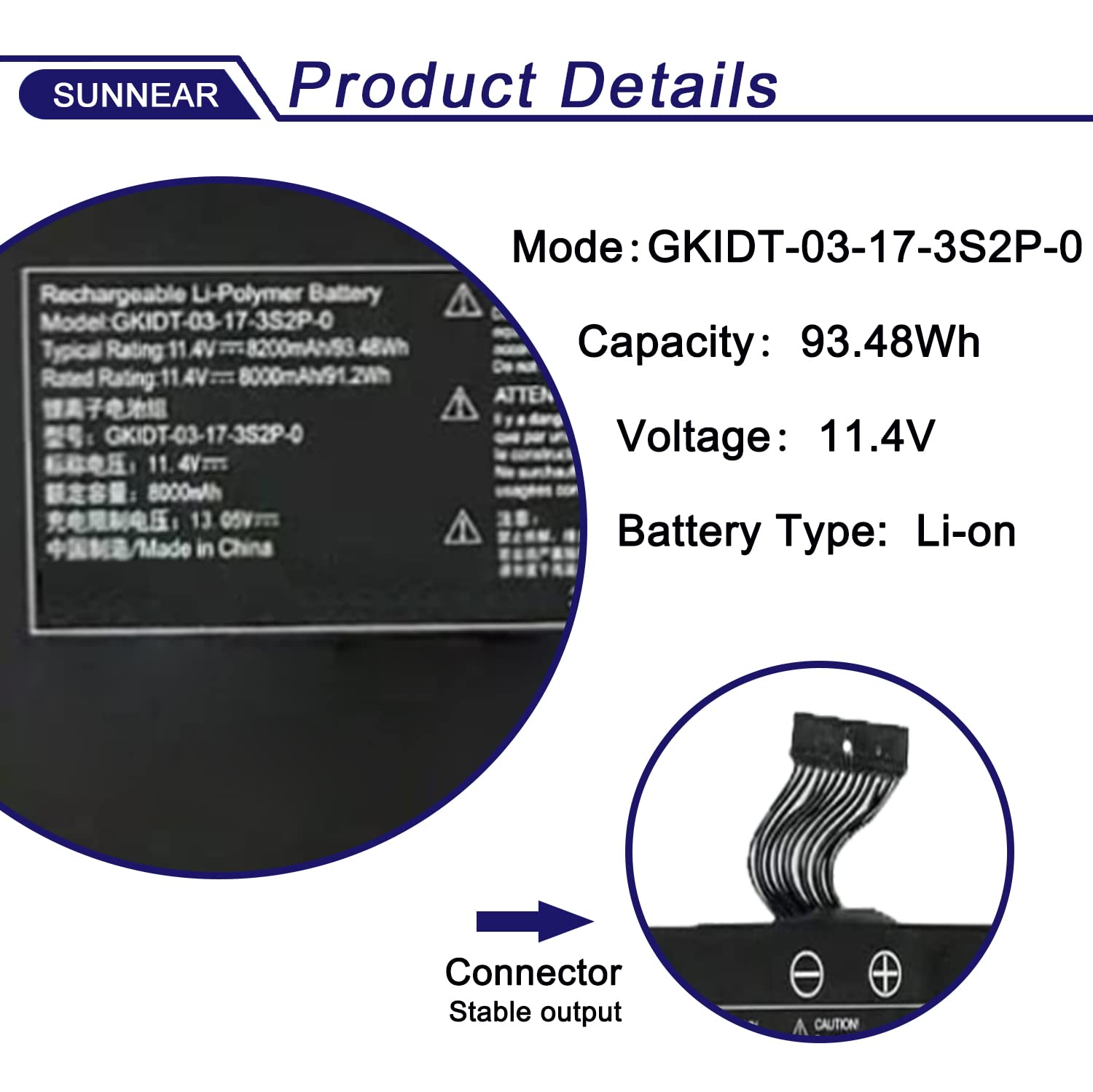 Amazon.com: GKIDT-03-17-3S2P-0 Laptop Battery Replacement for
