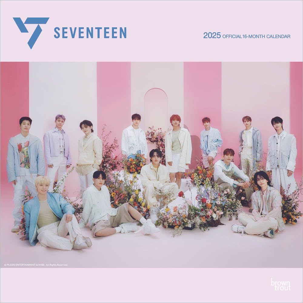 Seventeen OFFICIAL | 2025 12 x 24 Inch Monthly Square Wall