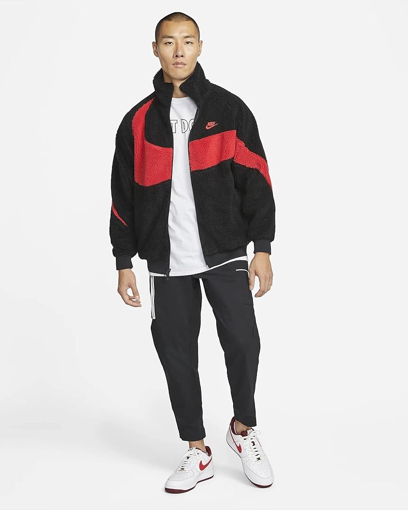 Amazon | [ナイキ] メンズ フルジップ リバーシブル ボア ジャケット