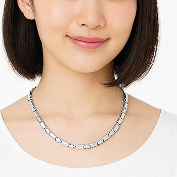 Amazon | [はち] 純度99.99％ 21粒 ゲルマニウムネックレス 純チタン