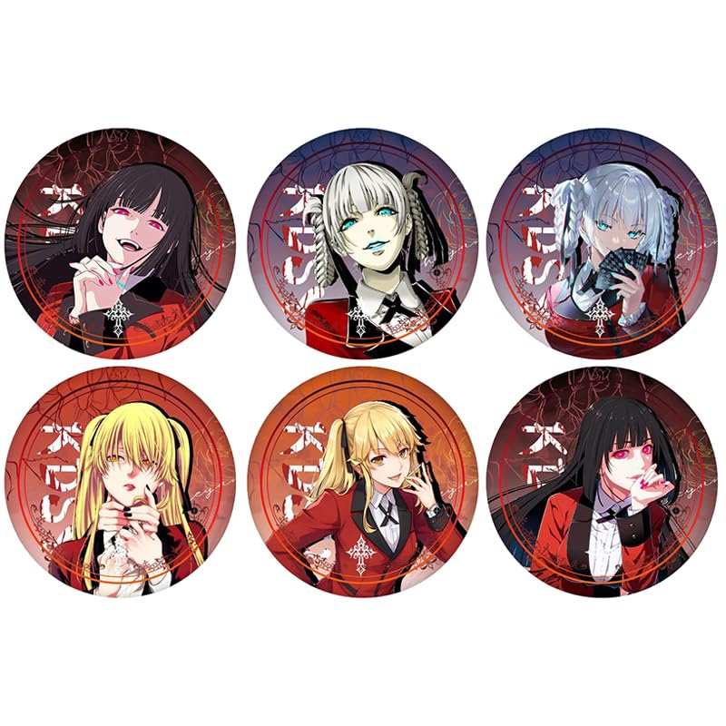 Amazon.co.jp: 賭ケグルイ 缶バッジ ブローチ バッジ 6点セット 蛇喰