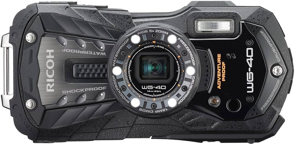 Amazon | RICOH 防水デジタルカメラ RICOH WG-40 ブラック 防水14m耐