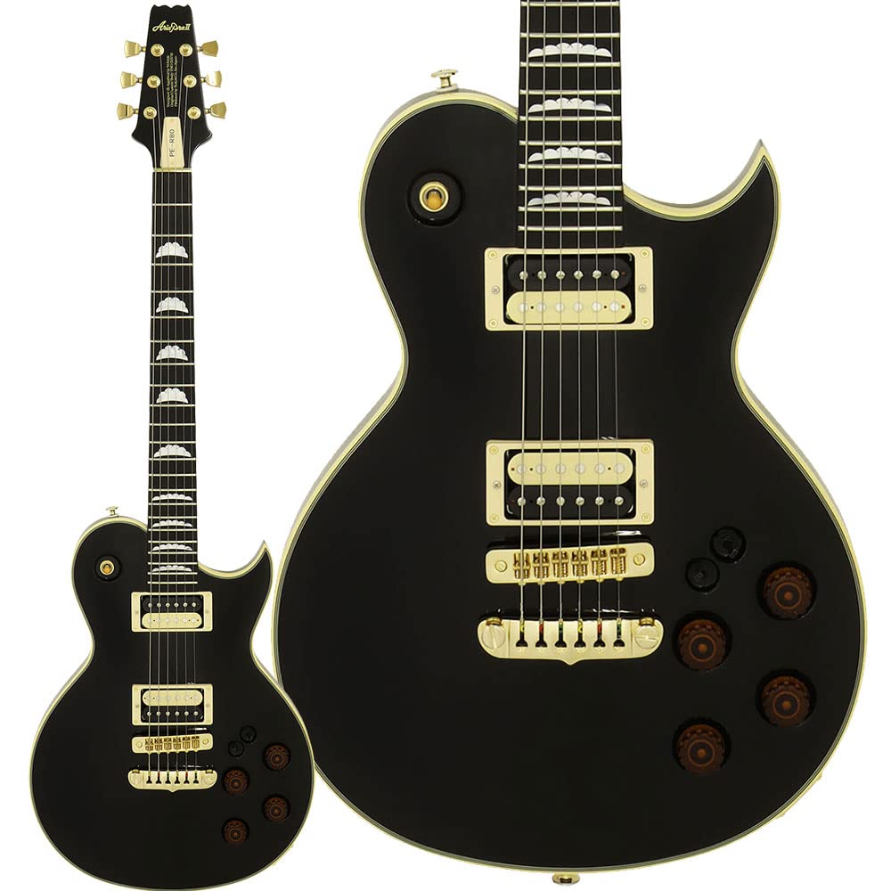 ギター 本体 Aria ProII ブラック（ギターケース付属） ギター 本体