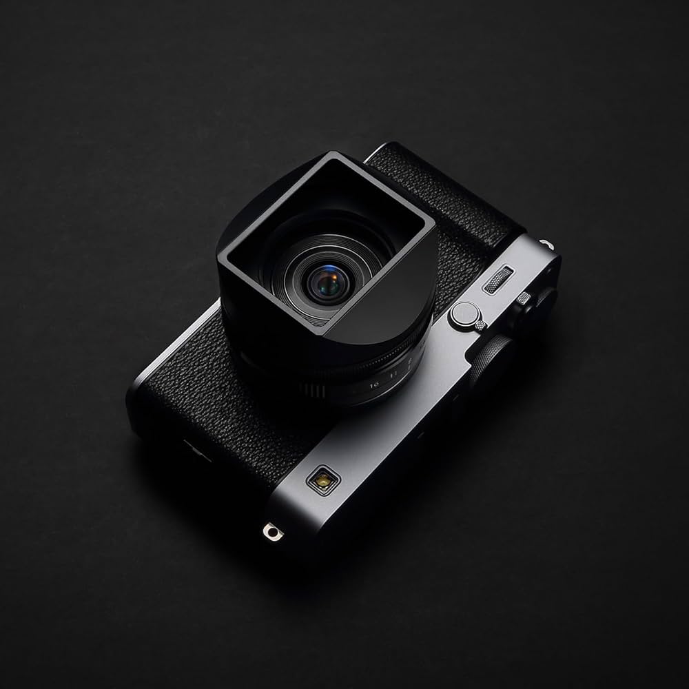 Amazon | スクエアメタルレンズフード レンズキャップ付き Fujifilm XF
