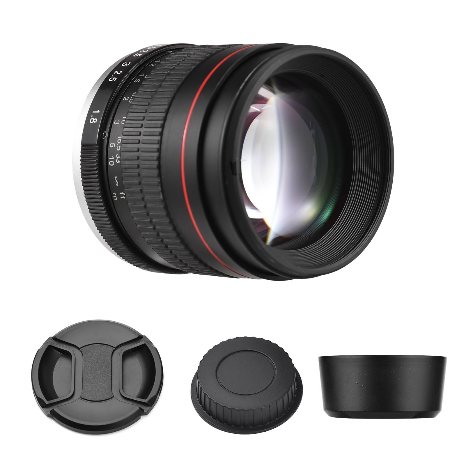 Amazon.com : Camnoon 85mm Fixed Focus Camera Lens F1.8 Large