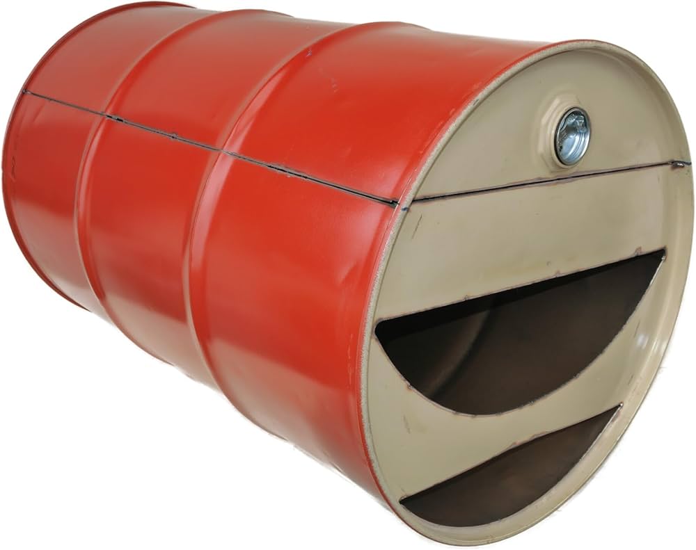 Amazon | ドラム横置きオープン焼却炉 | 二重ボディ二次燃焼ガス炭化