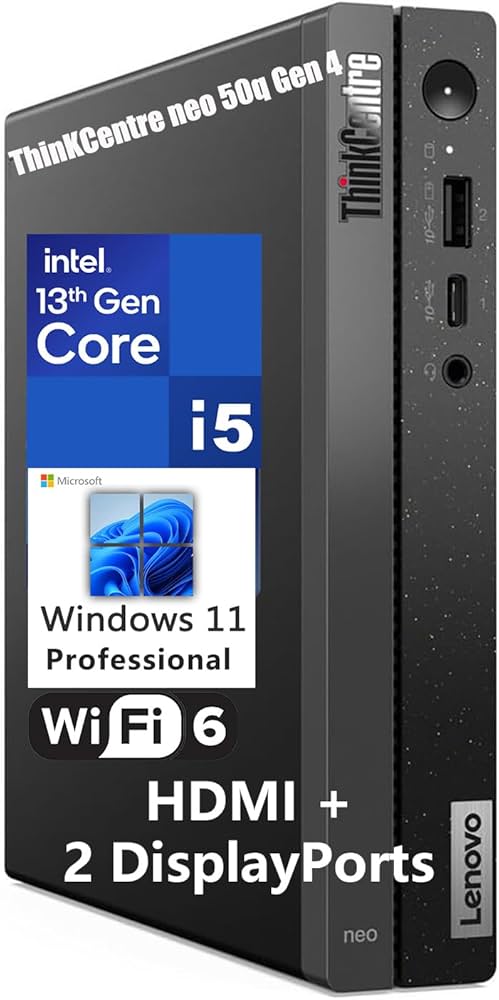 Amazon.com: Lenovo ThinKCentre neo 50q Gen 4 Tiny 1L Business Mini