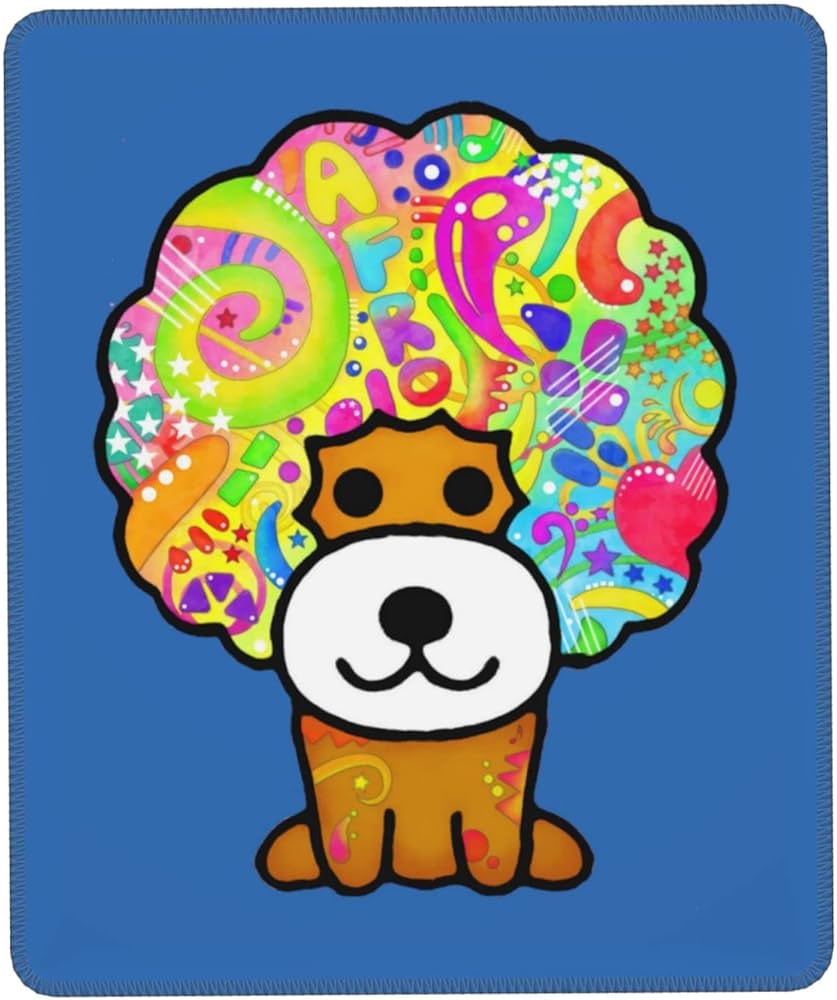 Amazon | アフロ犬 (2) ファッション ゲーミングマウスパッド 電子競技