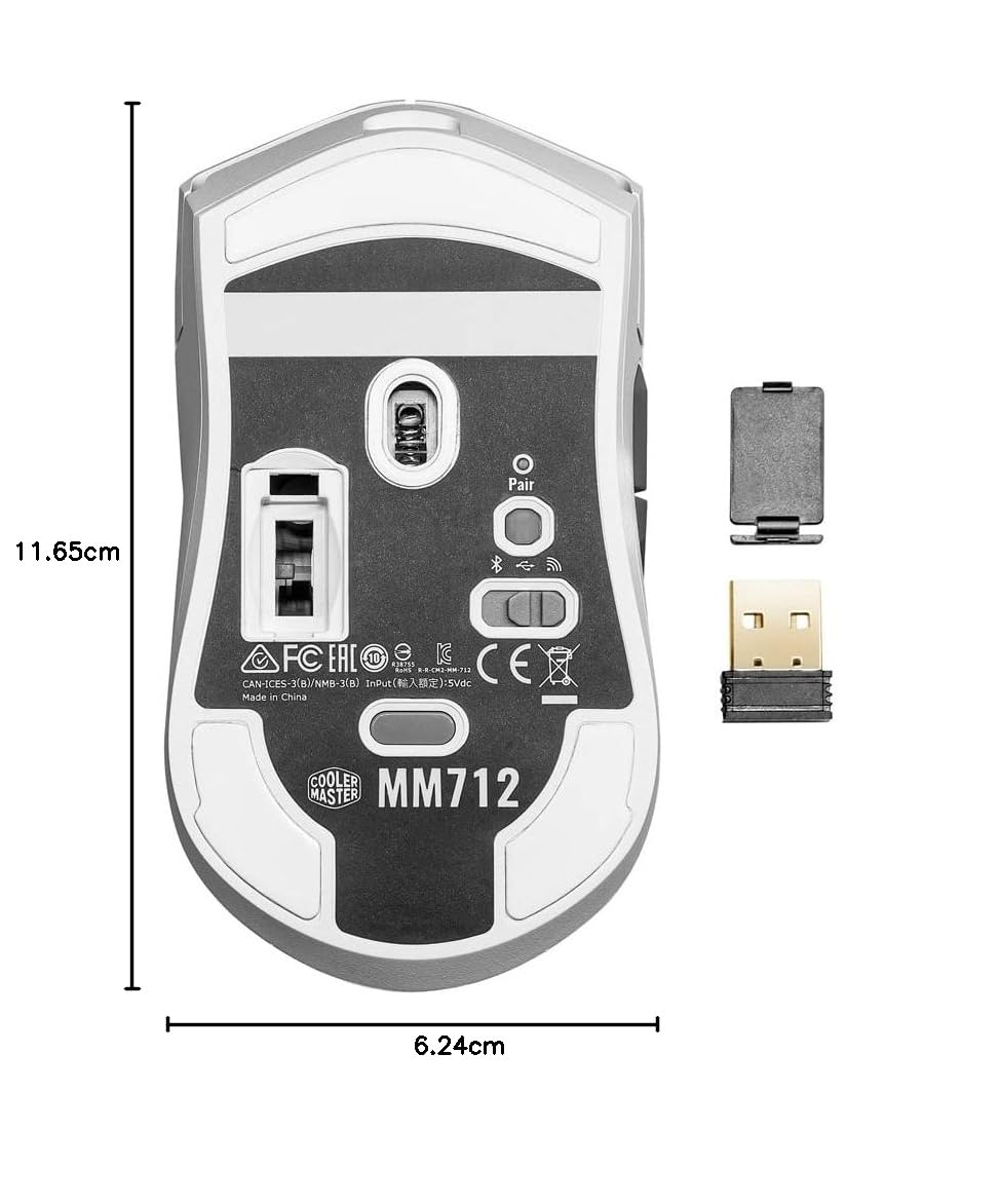 Amazon.co.jp: Cooler Master MM712 White 有線/無線 両対応
