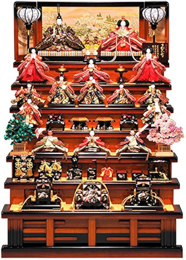 Amazon | 【雛人形 ひな人形 お雛様 おひなさま】 七段 十五人飾り