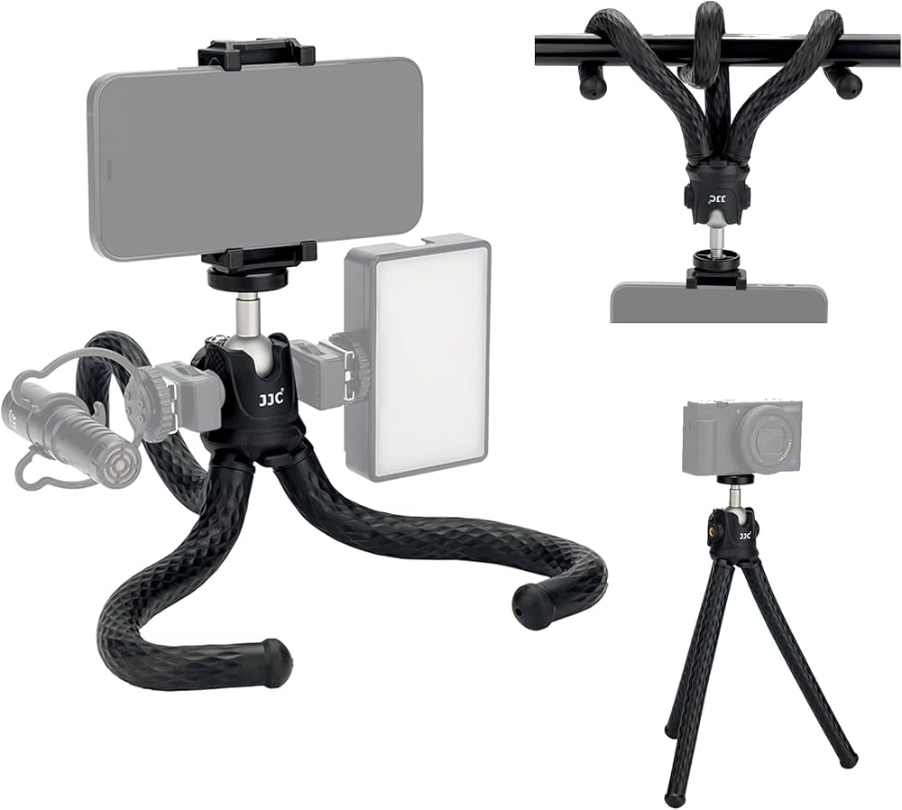 Amazon | JJC カメラ三脚 スマホクリップ スマホ三脚 くねくね