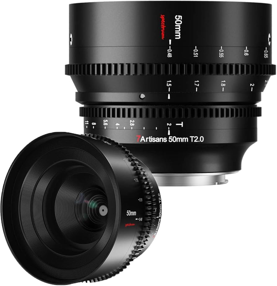 Amazon.com : 7artisans 50mm T2.0 Cine Lens for Canon EOS-R Cinema