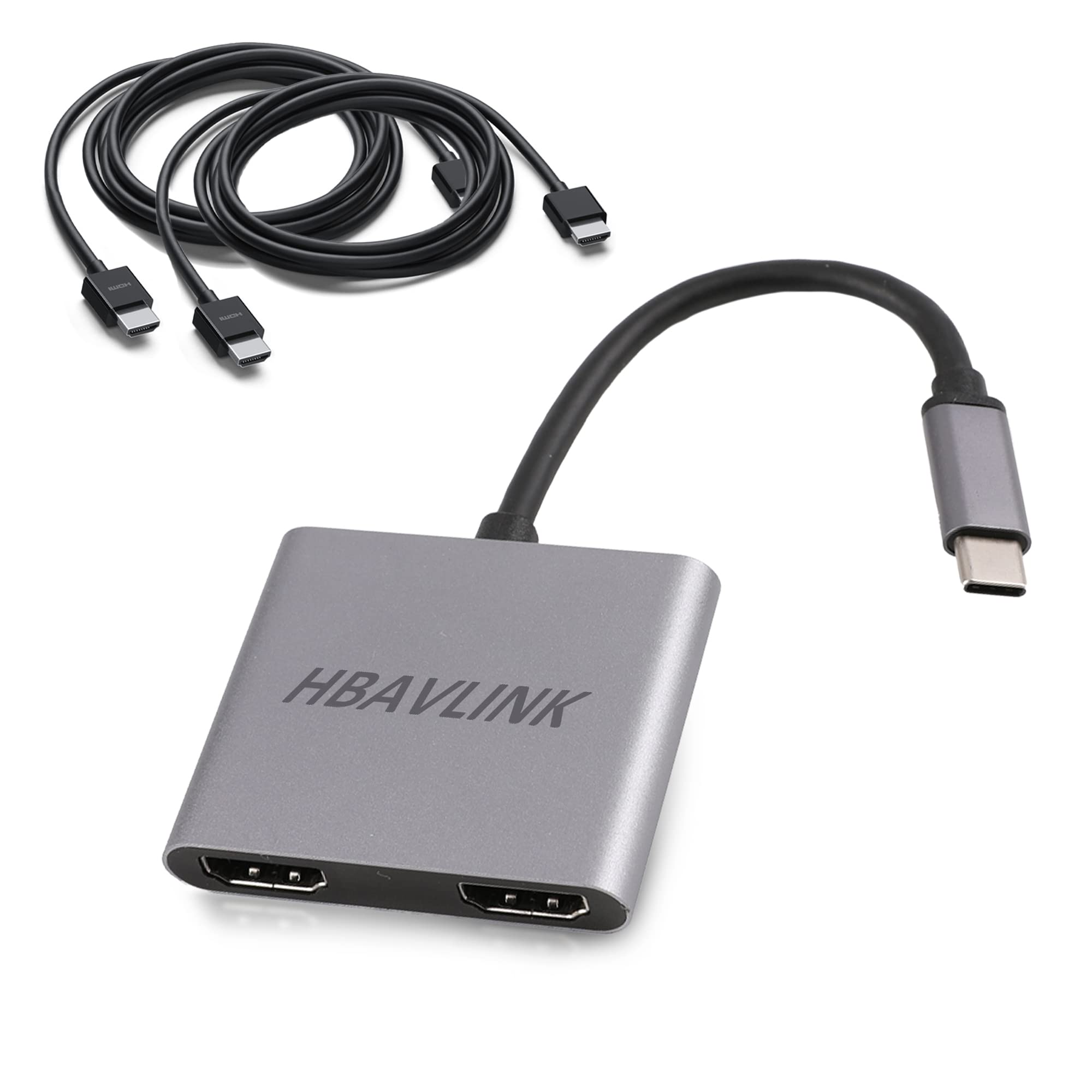 Amazon.co.jp: USB C HDMI 変換アダプタ [ケーブル2本付属] HBAVLINK