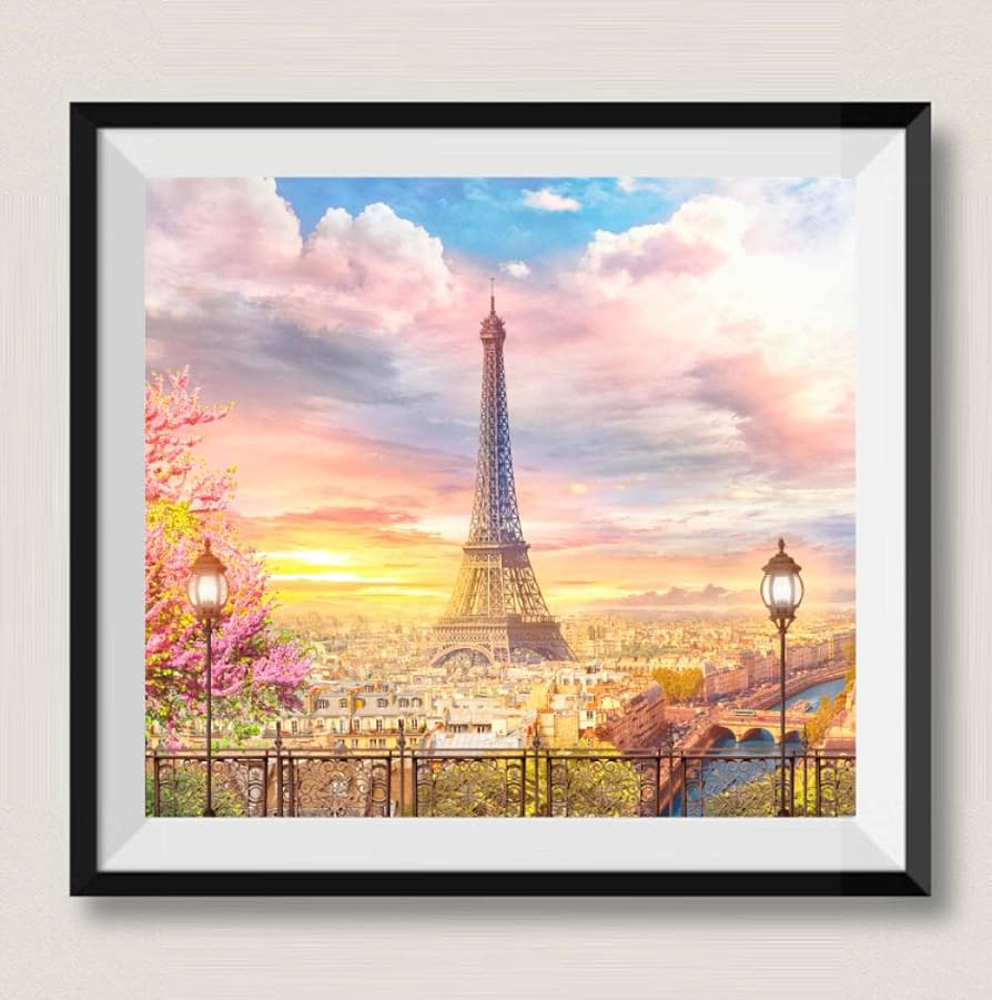 エッフェル塔と熱気球のジグソーパズル エッフェル塔と熱気球の