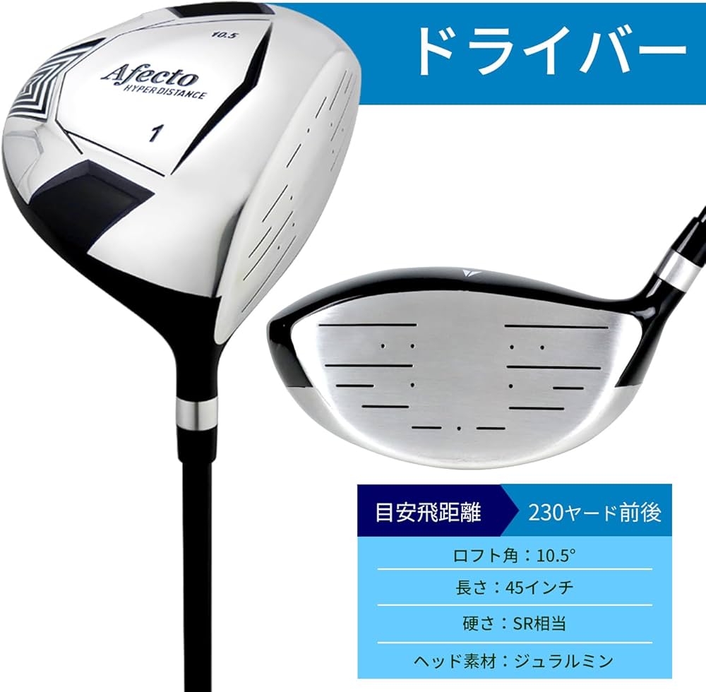 Amazon.co.jp: 右利き用 Afectoメンズゴルフクラブフルセット キャディ