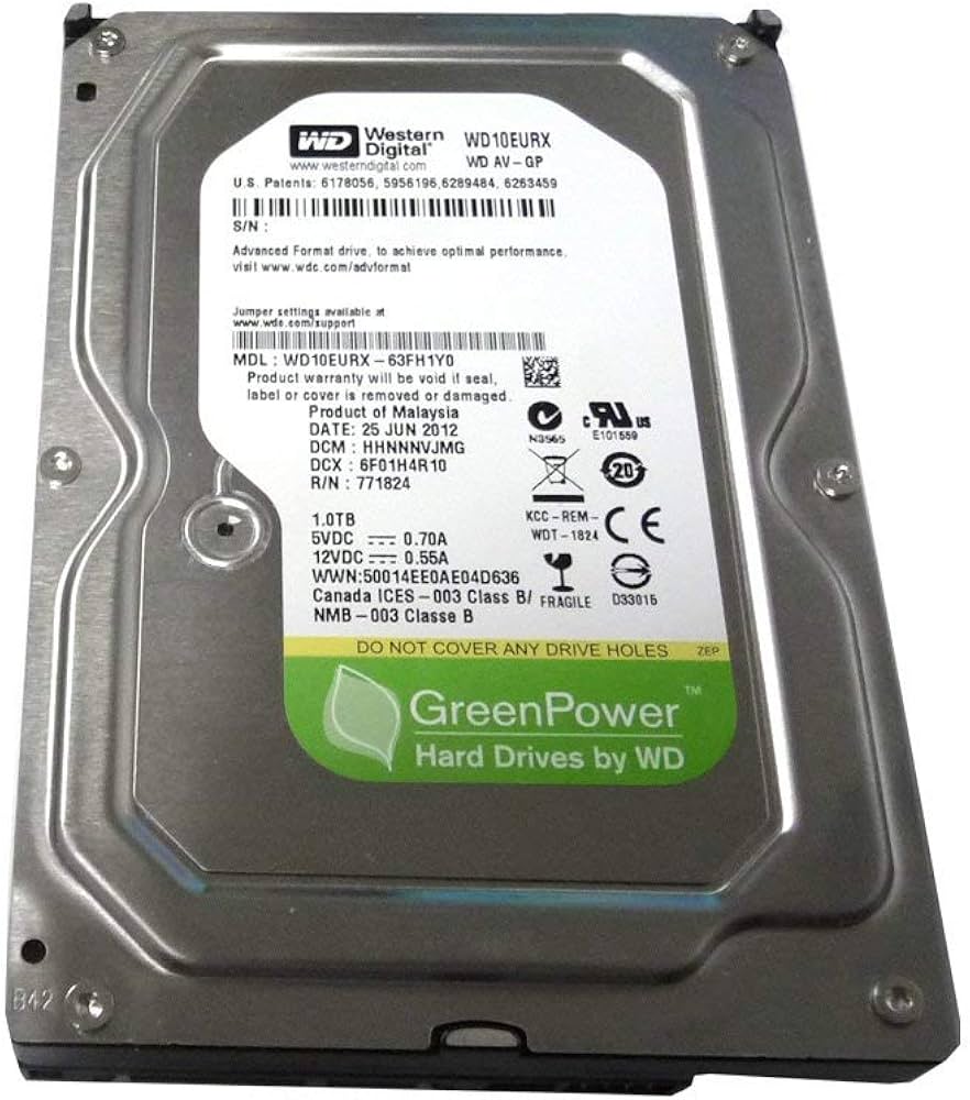 Amazon | Western Digital (ウエスタンデジタル) AV-GP WD10EURX 1TB