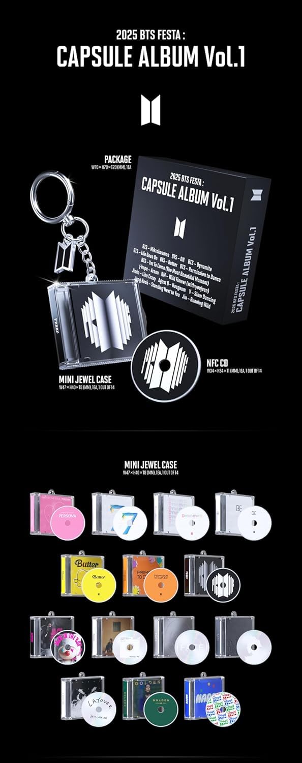 Amazon.com: B'TS 2025 B'TS FESTA : CAPSULE ALBUM VOL.1 NFC CD+Case