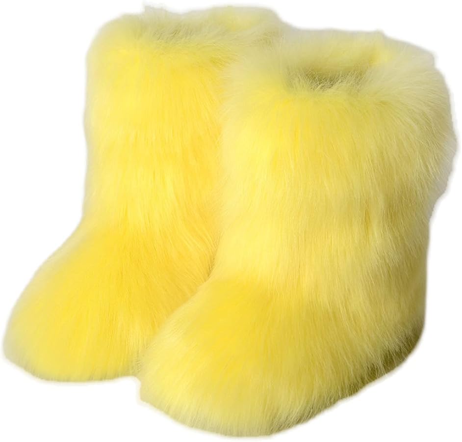 Amazon.com | LVCOMEFF Women Faux Fur Boot with Fur Lining Plus