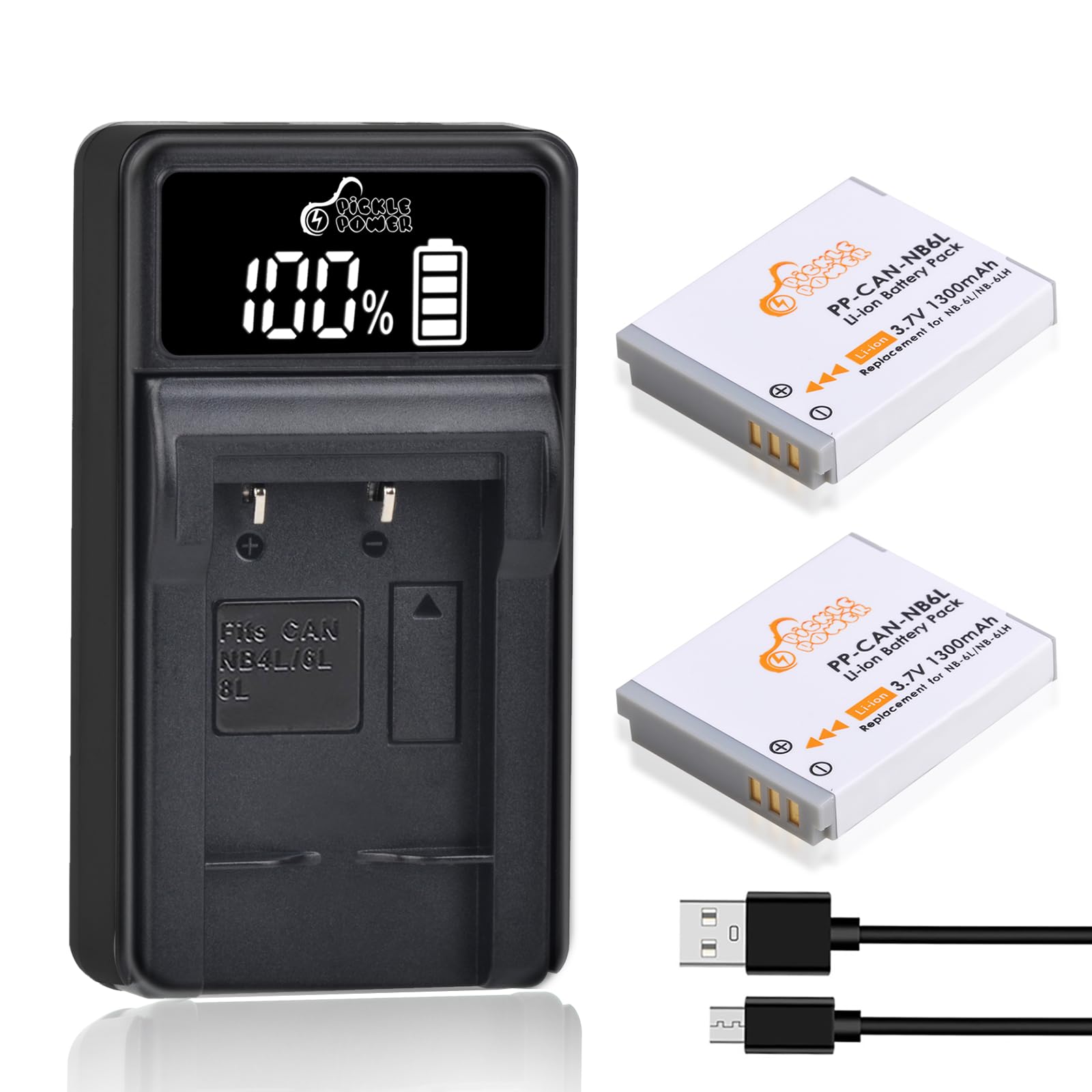 Amazon.com : Pickle Power NB-6L NB-6LH Batteries and LED Battery