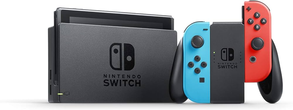 Amazon.com: Nintendo Switch with Neon Blue and Neon Red Joy‑Con V2