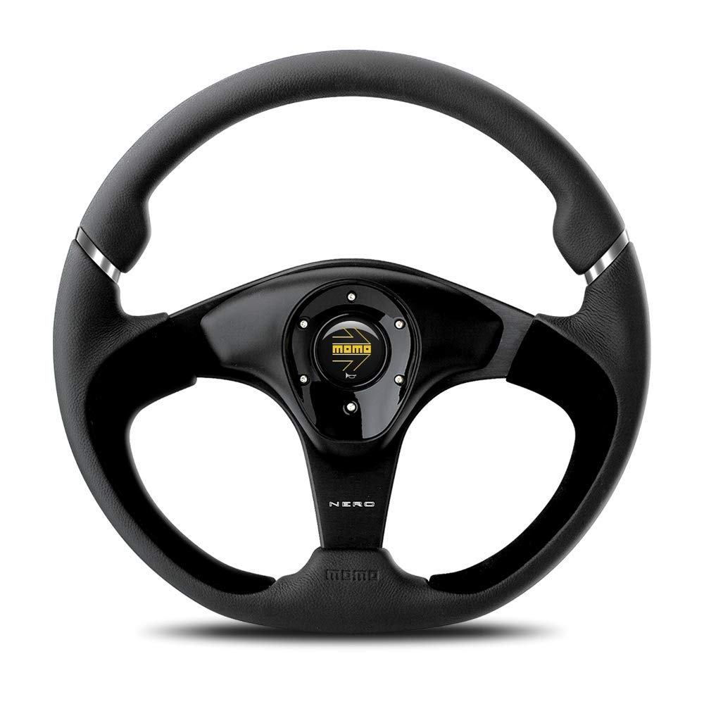 Amazon | MOMO(モモ) ステアリング ネロ 35パイ BK/スエード N-2