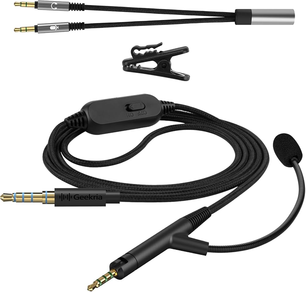 Amazon.com: GEEKRIA Boom Mic Cable Compatible with Sennheiser HD
