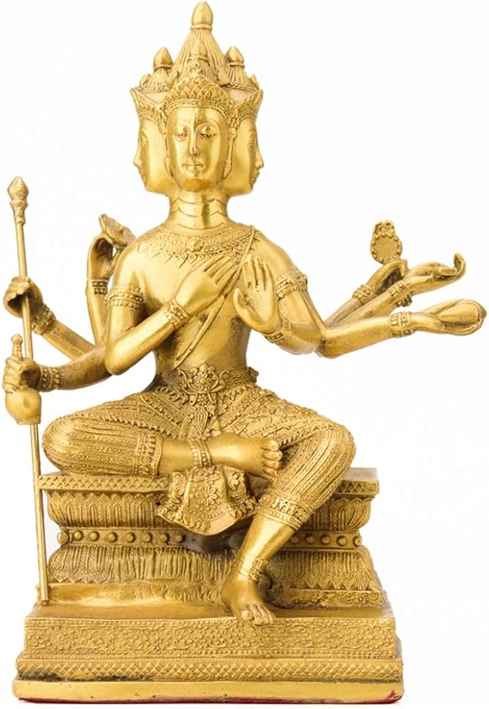 Amazon｜タイ仏像装飾、純銅四面仏像タイブロンズ像仏教寺院の部屋用品