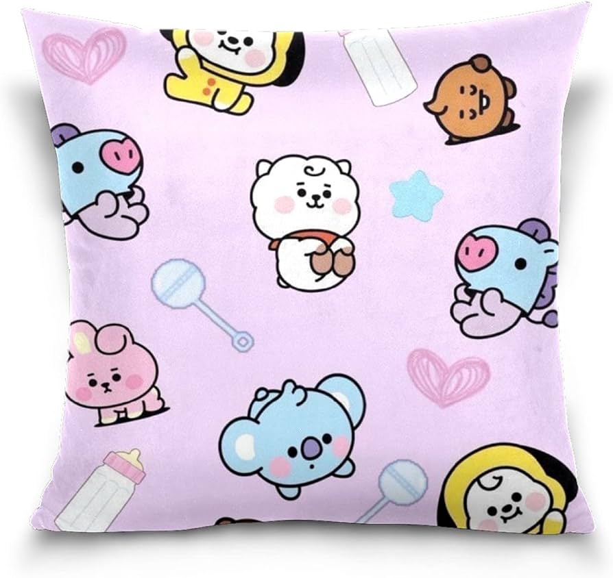 Amazon.co.jp: bts 防弾少年団 クッションカバー bt21 枕カバー