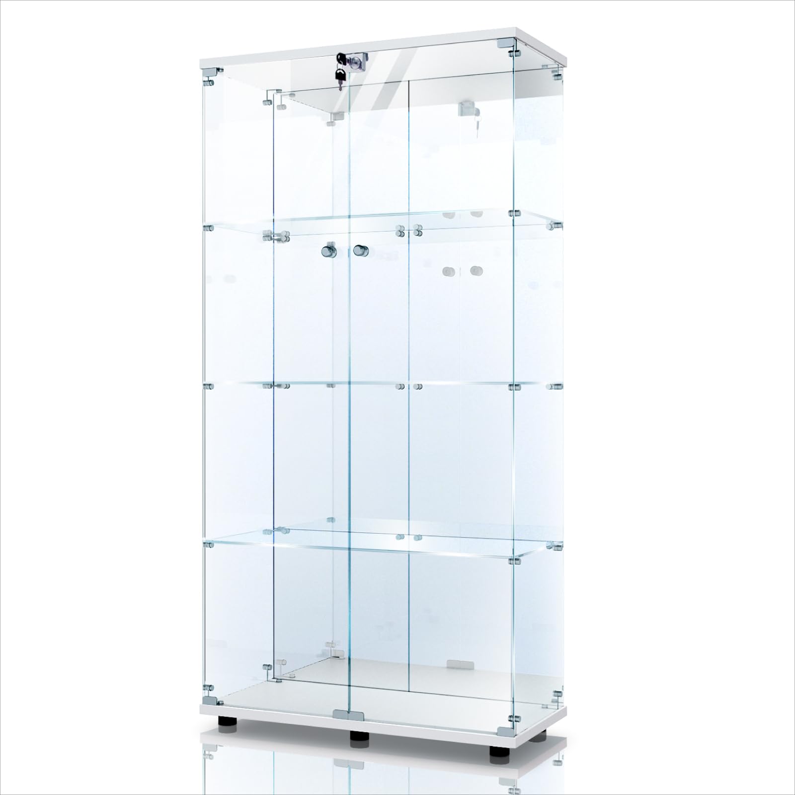 Amazon.co.jp: 生活グッズラボ ショーケース ガラスケース 背面ミラー