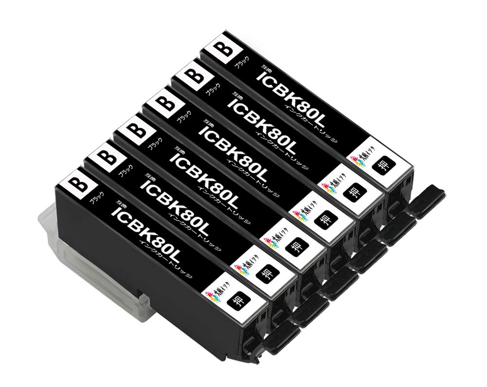 Amazon.co.jp: エプソン インクカートリッジ 80L 互換 IC6CL80L BK