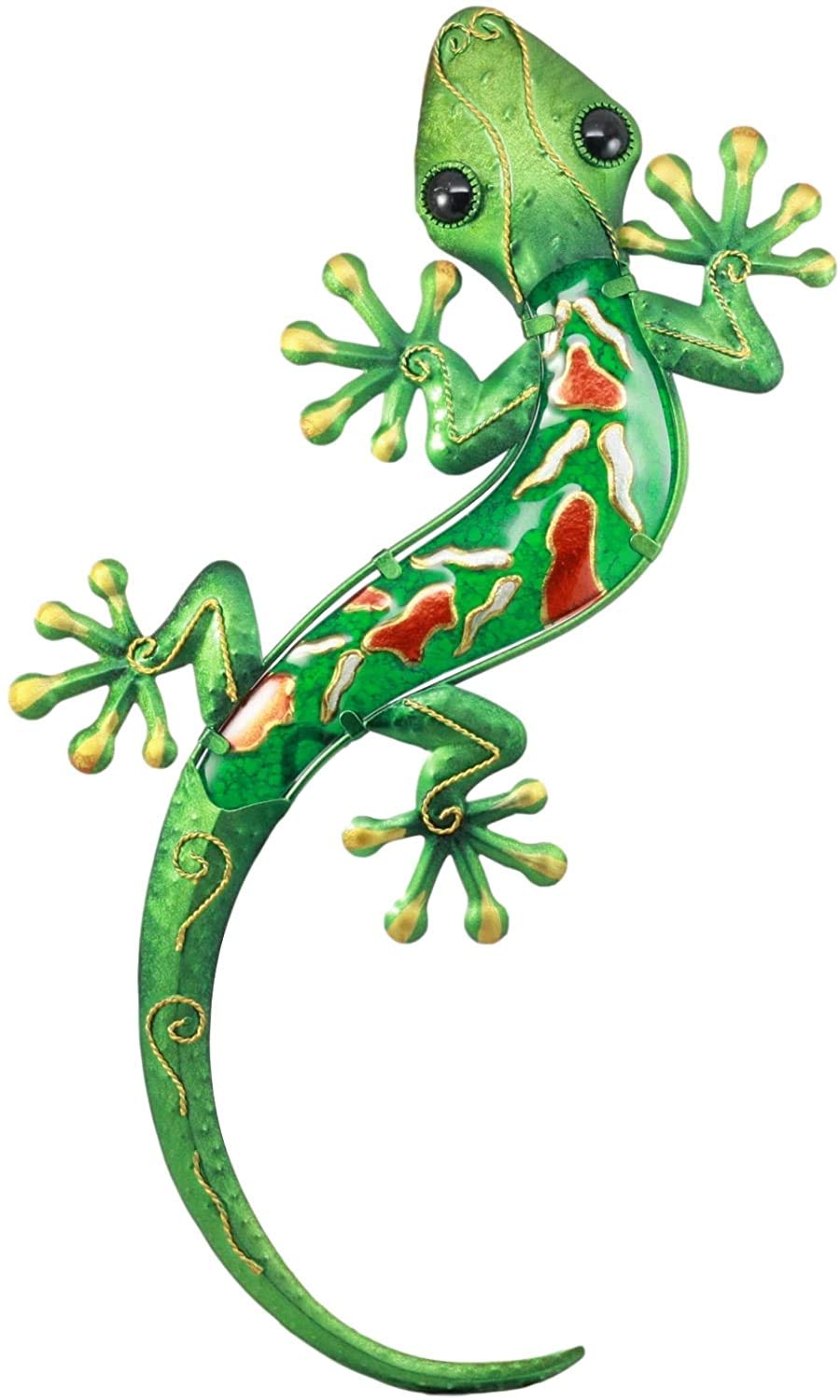 Amazon.co.jp: Ebros 大型クライミンググリーントカゲ ヤモリ 壁装飾