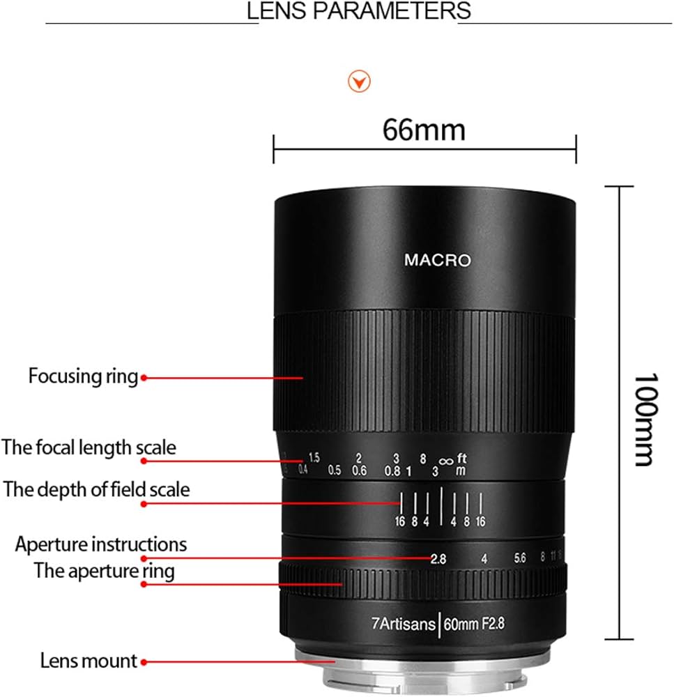 Amazon.co.jp: 7artisans 60mm F2.8 APS-C マニュアルフォーカスマクロ
