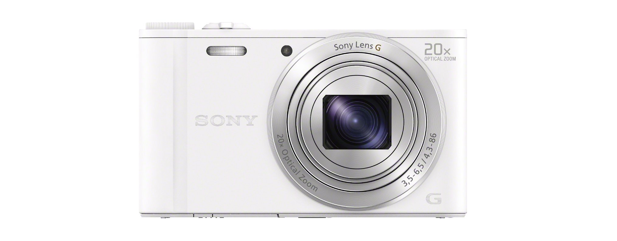 Sony DSCWX350 Compact Digital Camera with Wi-Fi and NFC - White