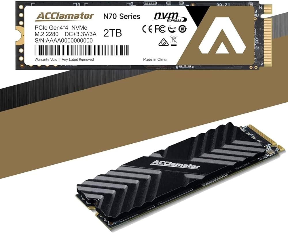 Amazon | Acclamator NVMe 2TB Gen4*4 M.2 PS5 SSD対応 1GB DDR4