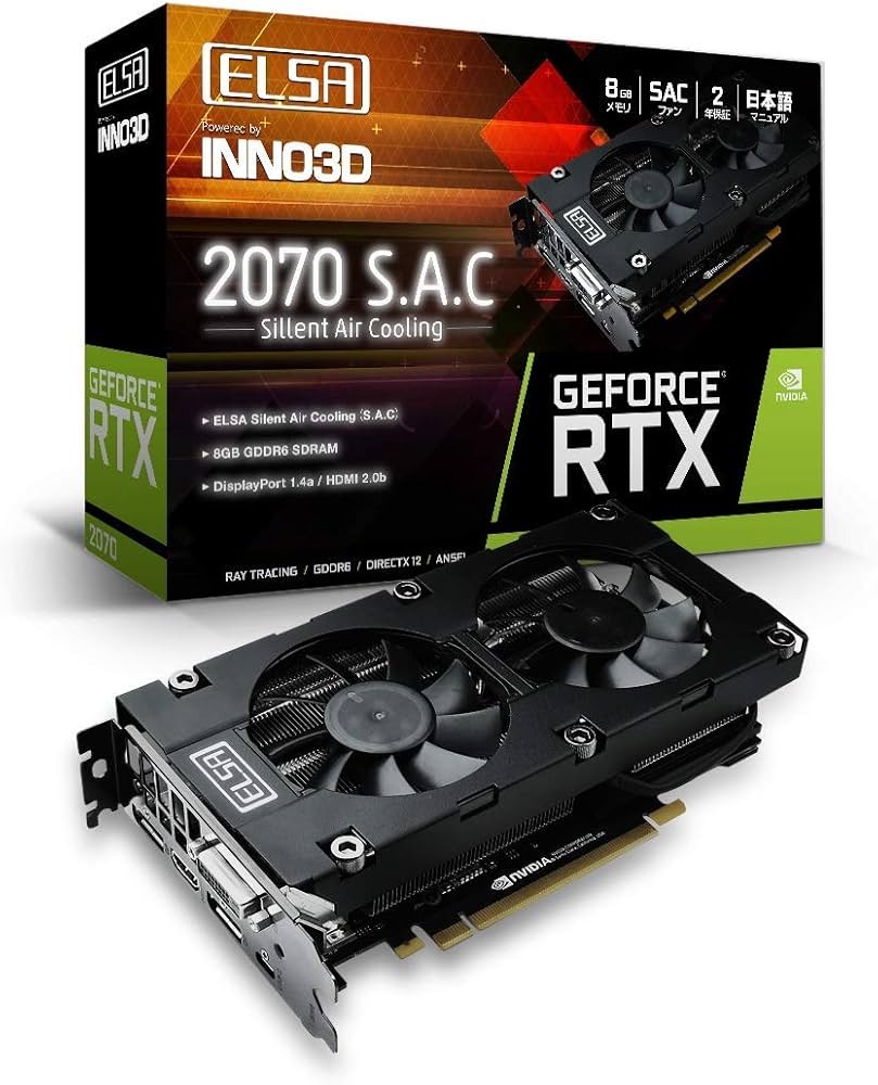 Amazon | ELSA エルザ GeForce RTX 2070 S.A.C グラフィックスボード