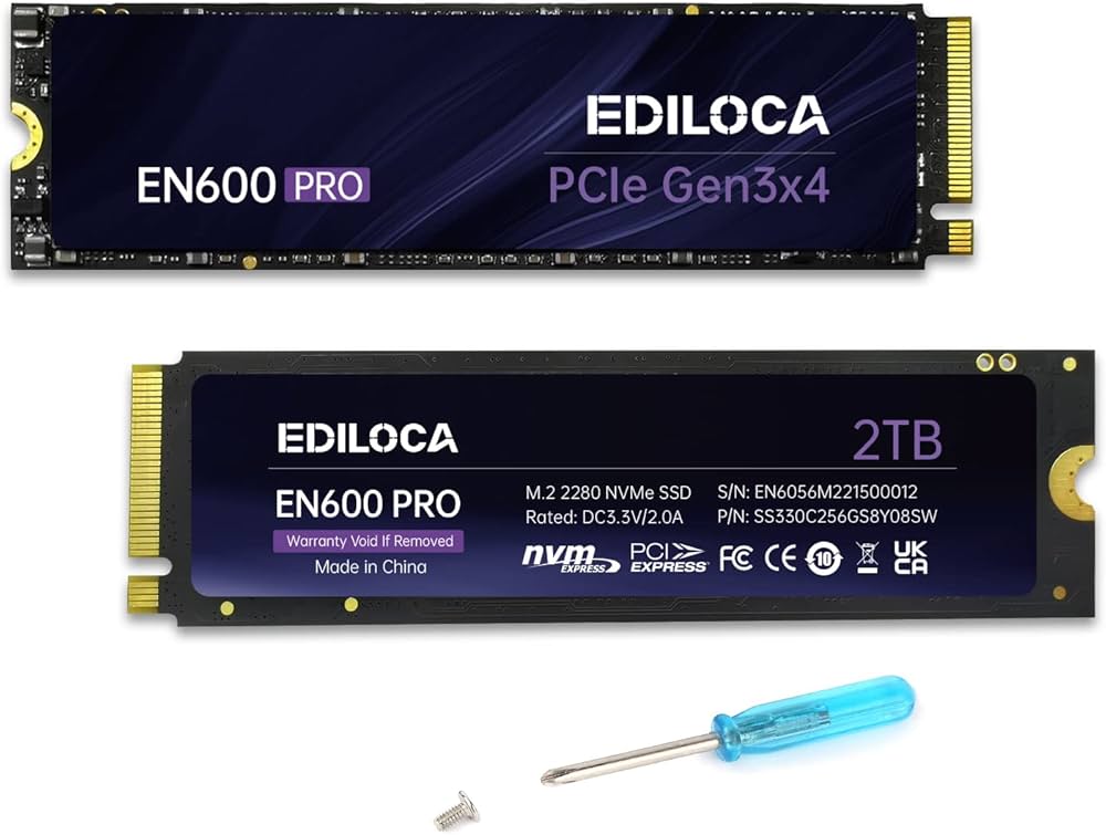 Amazon | Ediloca EN600 PRO SSD 2TB PCle 3.0x4 NVMe M.2 2280 最大