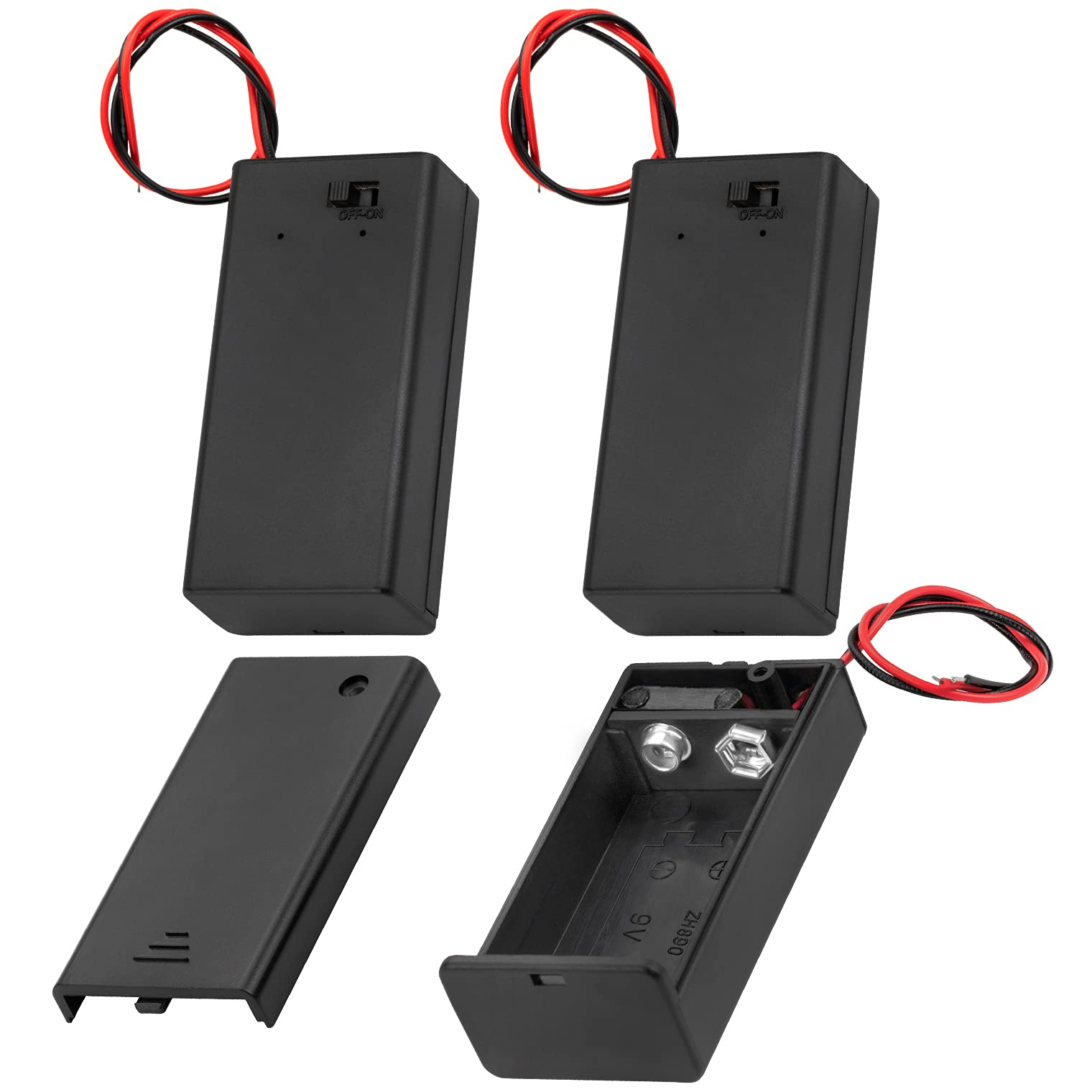 Amazon.com: DAIERTEK 9V Battery Holder, 9 Volt Battery Holder with