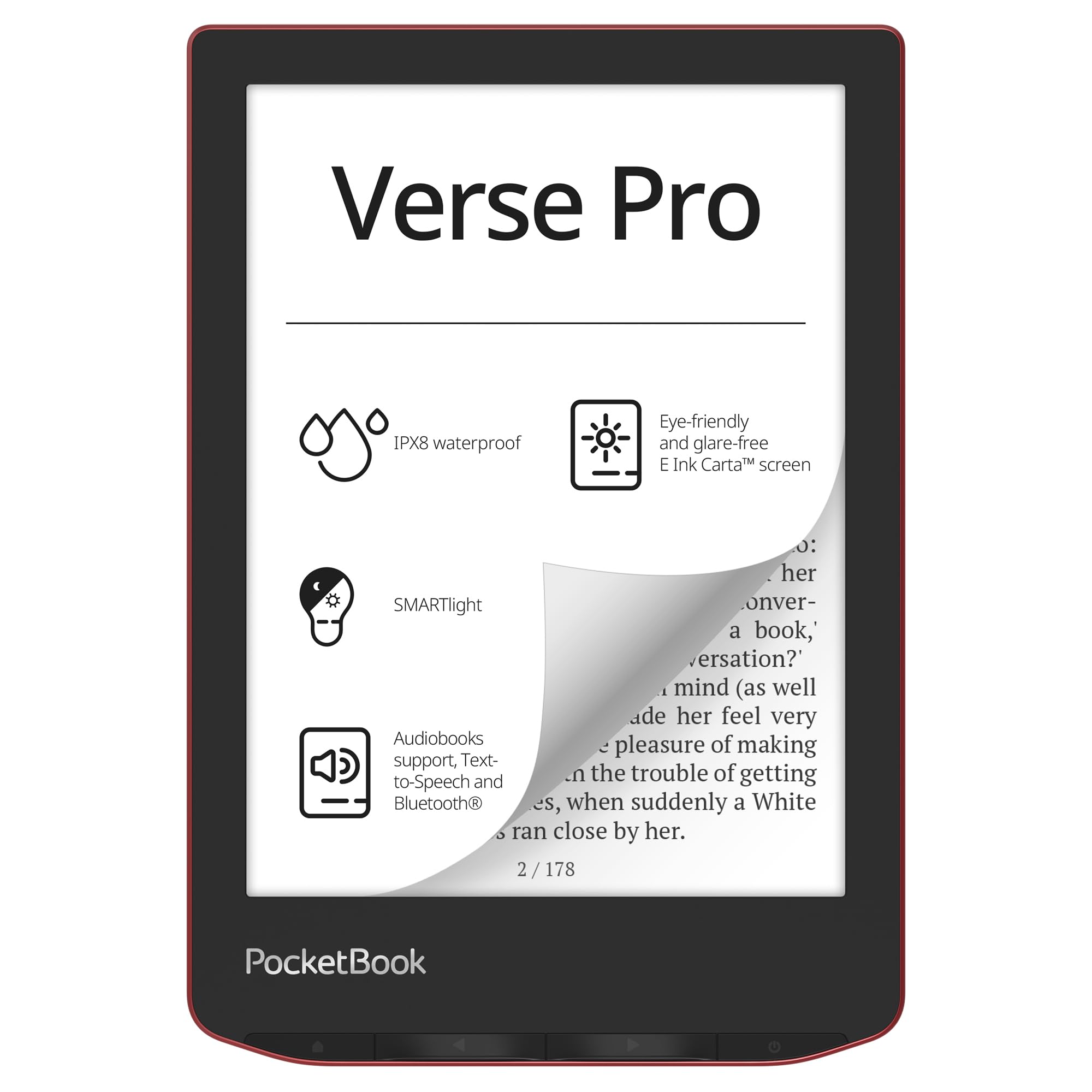 Amazon.co.jp: PocketBook Verse Pro E-Reader Waterproof | Eye