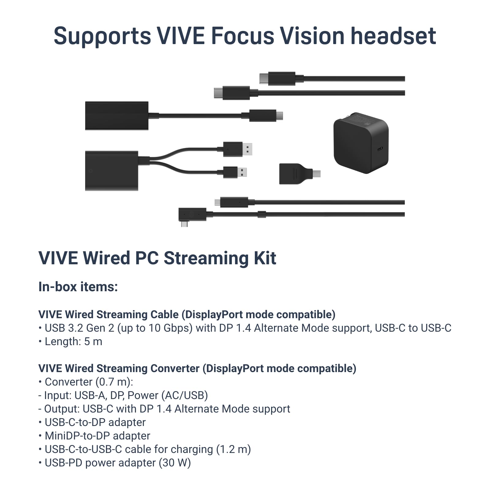 Amazon.com: HTC VIVE Wired PC Streaming Kit for VIVE Focus Vision