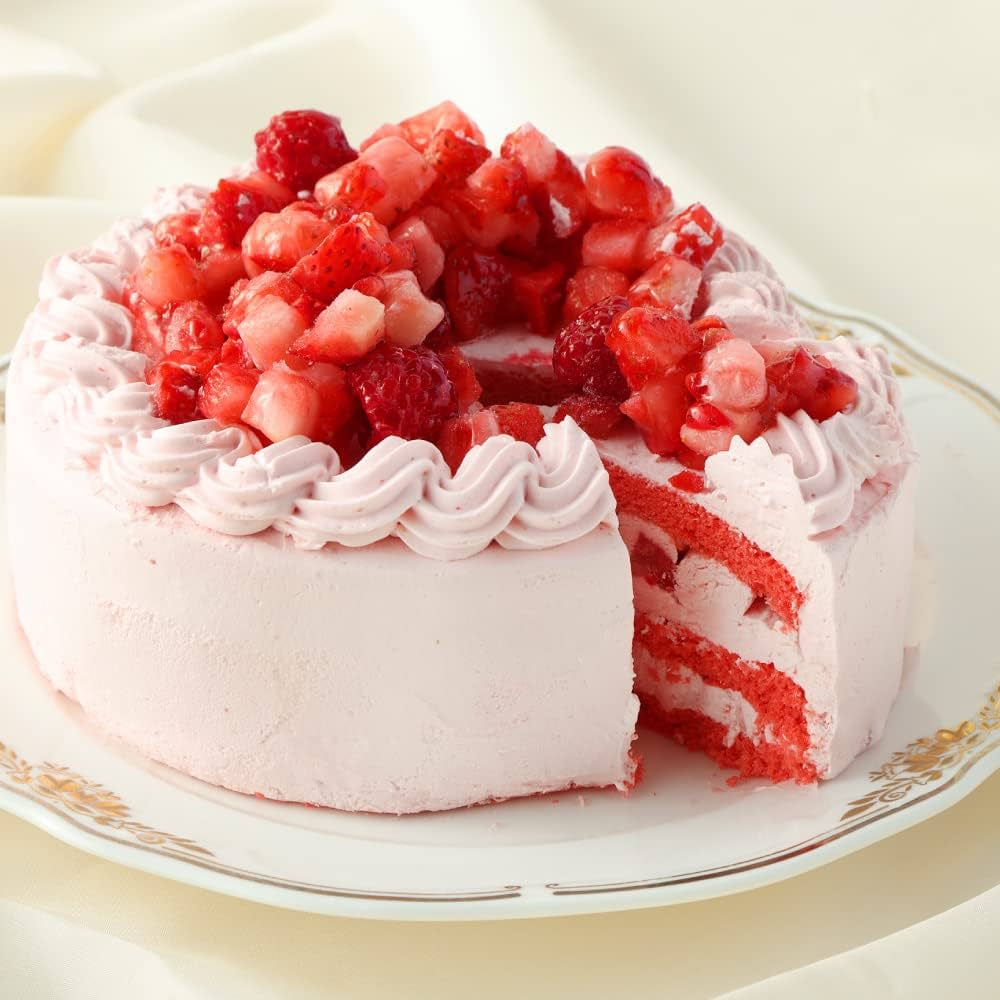 Amazon.co.jp: たべるン あまおう苺ピンクのショートケーキ 5号 (4～6