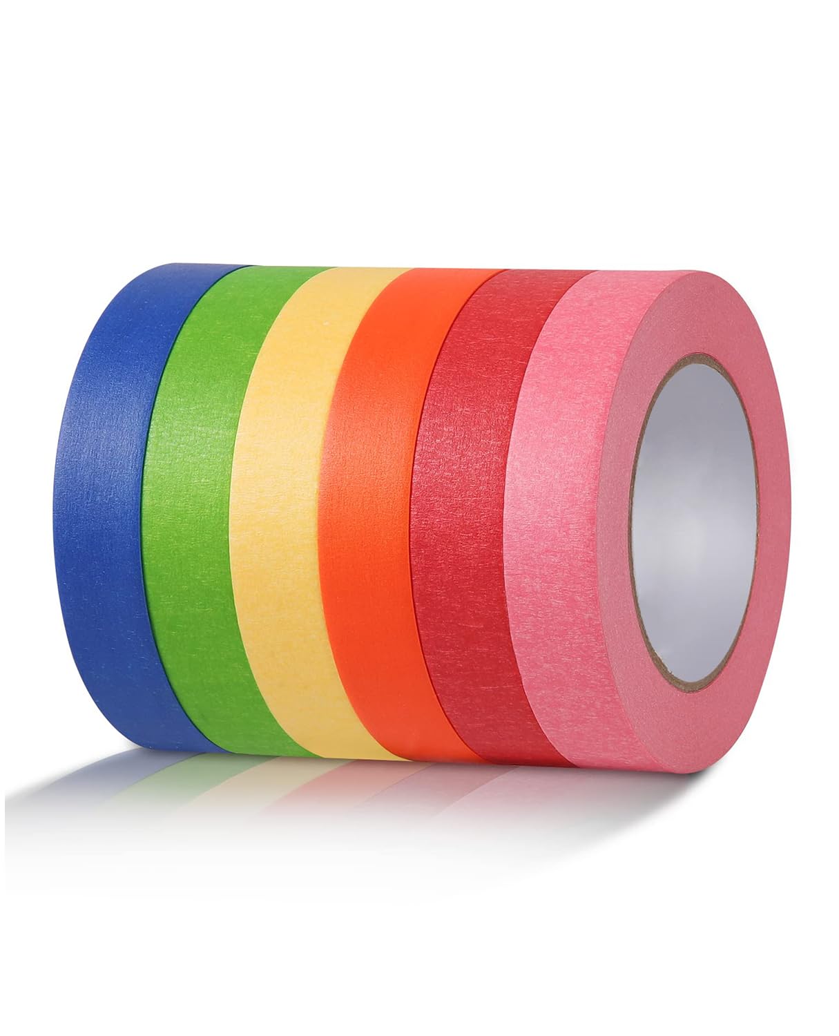 Amazon.co.jp: TOMSING 6色セット マスキングテープ カラフル 無地