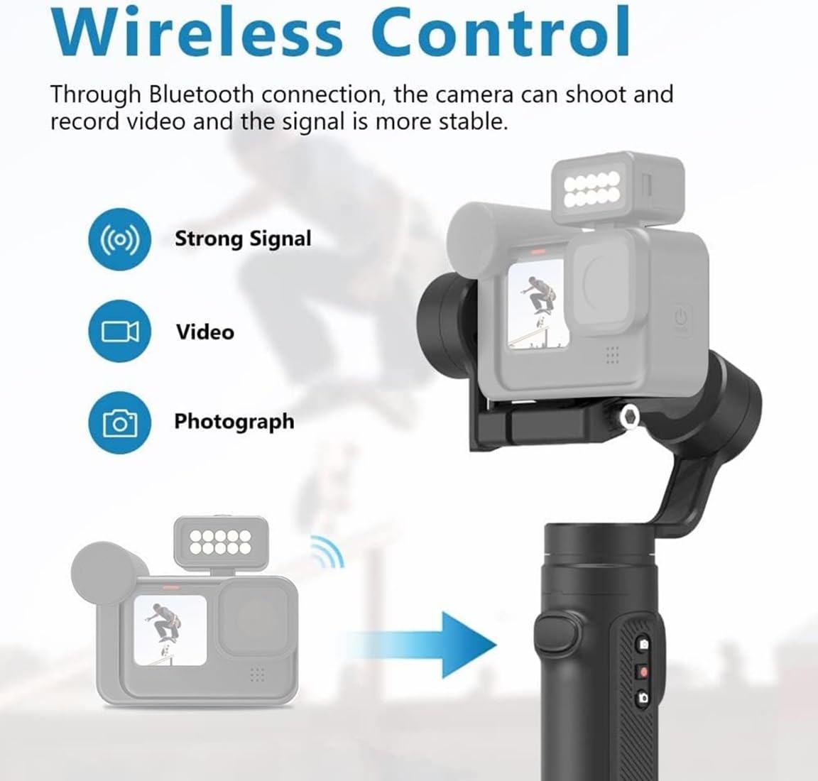 Amazon | INKEE Falcon Plus ジンバル アクションカメラ適用