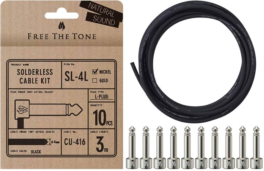 Amazon | Free The Tone SL-4L-NI-10K ソルダーレスケーブルキット