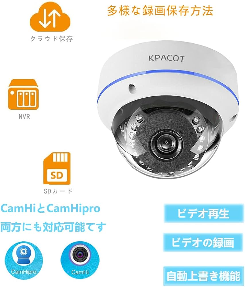 Amazon.co.jp: KPACOT 防犯カメラ 屋外 ワイヤレス ipカメラ 200万画素