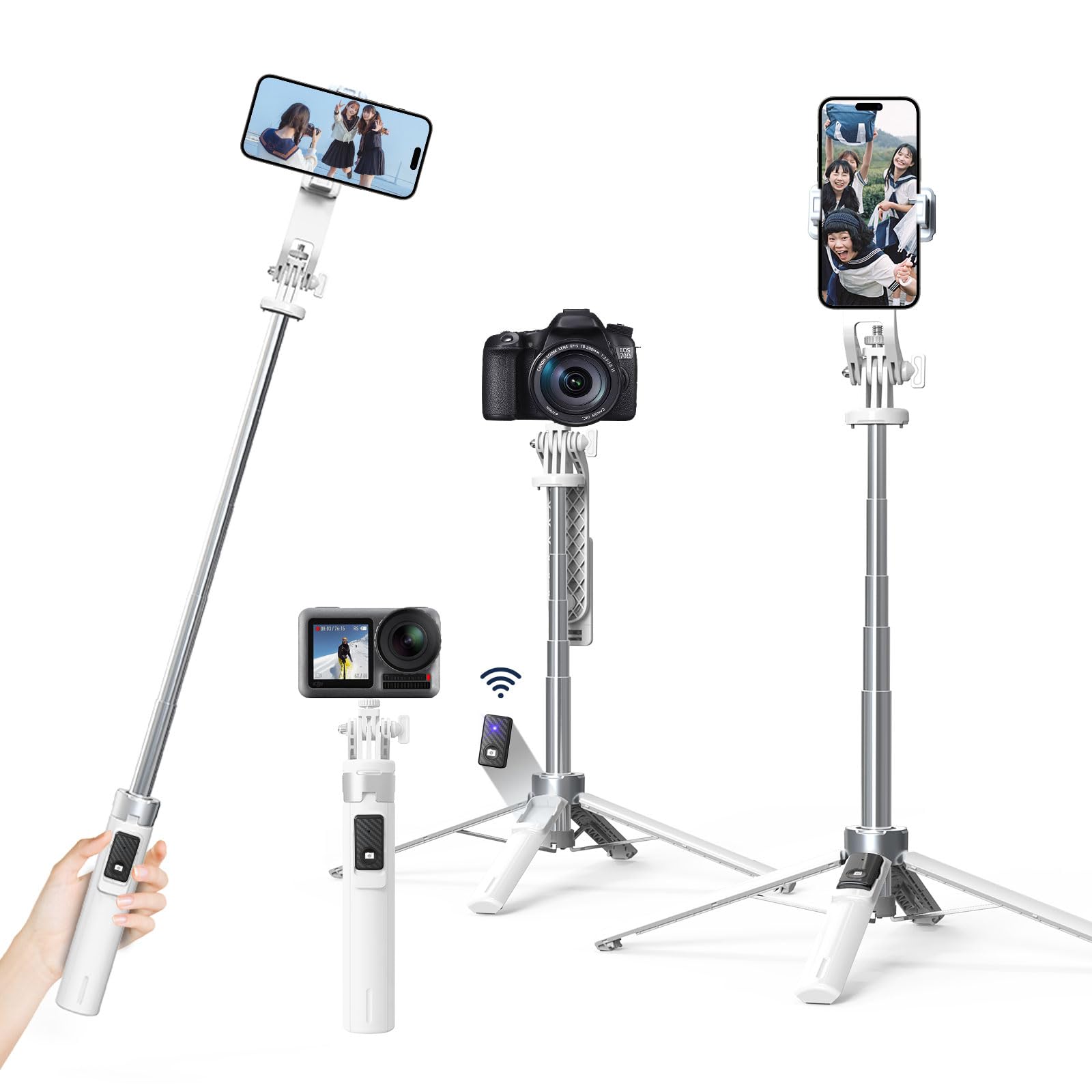 Amazon | 自撮り棒 【2024最新安定四脚モデル】三脚 スマホ