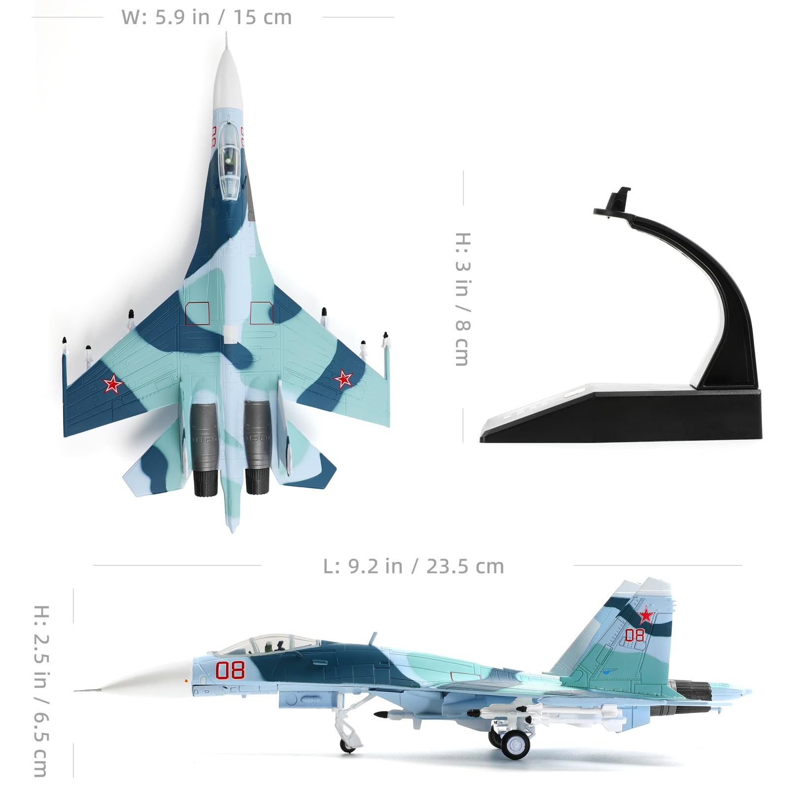 Amazon.co.jp: NUOTIE 1:100 Su-27 フランカーモデル航空機キット完成