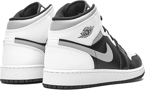 Amazon.com | Jordan Youth Air 1 Mid GS 554725 073 White Shadow