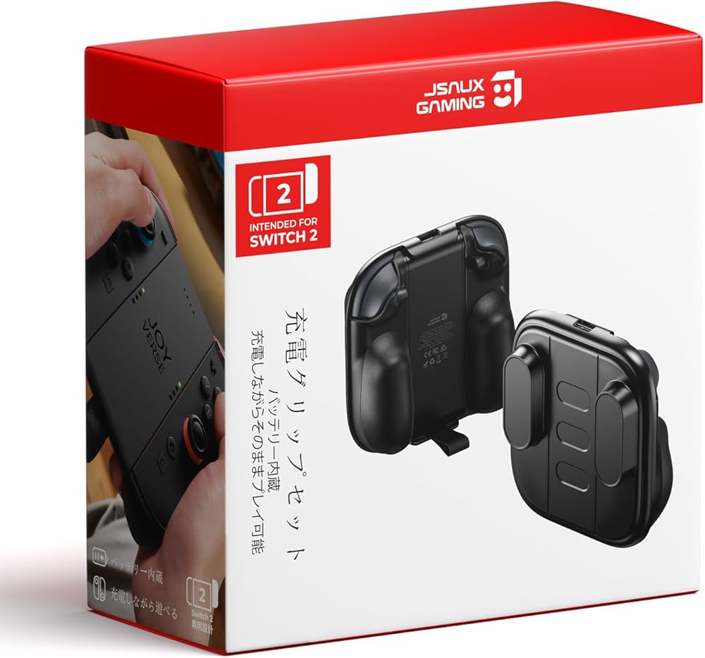 Amazon.co.jp: JSAUX 充電グリップ｜Switch 2 JoyCon 対応｜内蔵